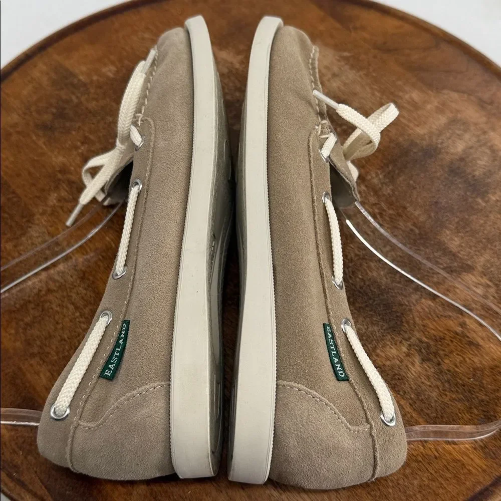 Eastland Shoes Wm 7.5M Yarmouth Tan Suede Boat Moccasin Loafers